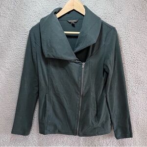Banana Republic Jacket Women Extra Small Dark Gray Full Zip Long Sleeve Fleece